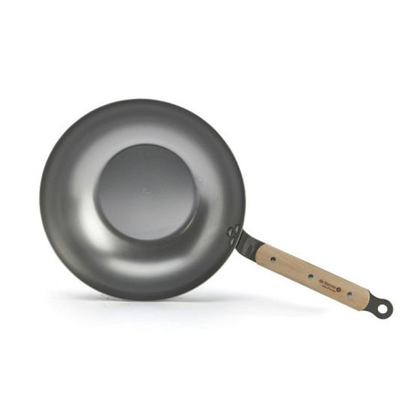 Wok bombé DE BUYER Minéral B Bois en acier - 2 tailles