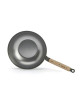 Wok bombé DE BUYER Minéral B Bois en acier - 2 tailles