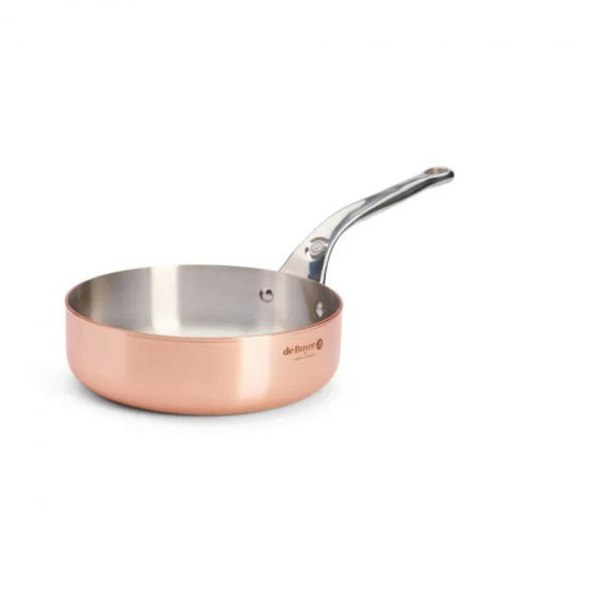 Sauteuse droite DE BUYER Prima Matera en cuivre - 2 tailles