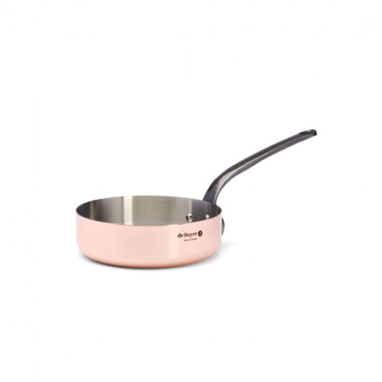 Sauteuse droite DE BUYER Inocuivre cuivre-inox poignée fonte - 4 tailles
