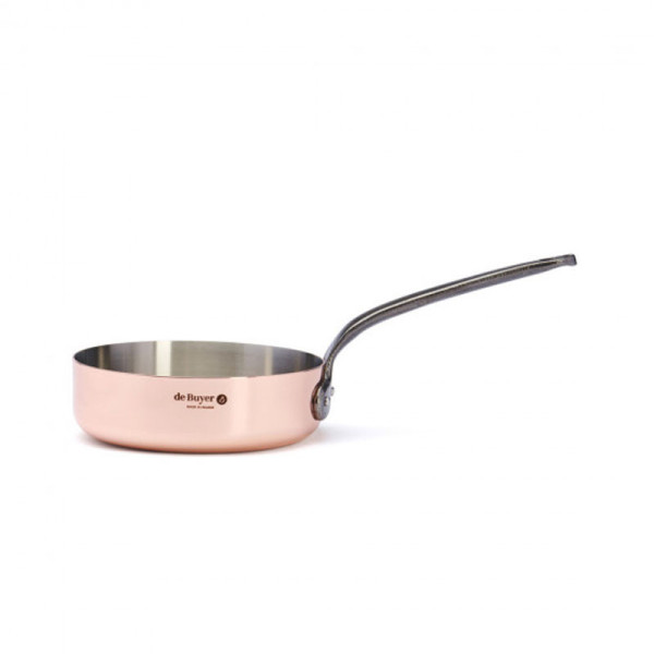 Sauteuse droite DE BUYER Inocuivre cuivre-inox poignée fonte - 4 tailles