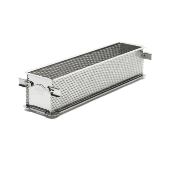 Moule rectangulaire DE BUYER pliant Géoforme en inox perforé - 2 tailles