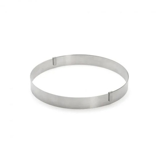 Cercle à pâtisserie à tarte DE BUYER rond extensible de 18 à 36cm en inox