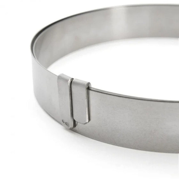 Cercle à pâtisserie à tarte DE BUYER rond extensible de 18 à 36cm en inox