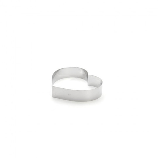 Cercle à pâtisserie tarte DE BUYER coeur en inox - 2 tailles