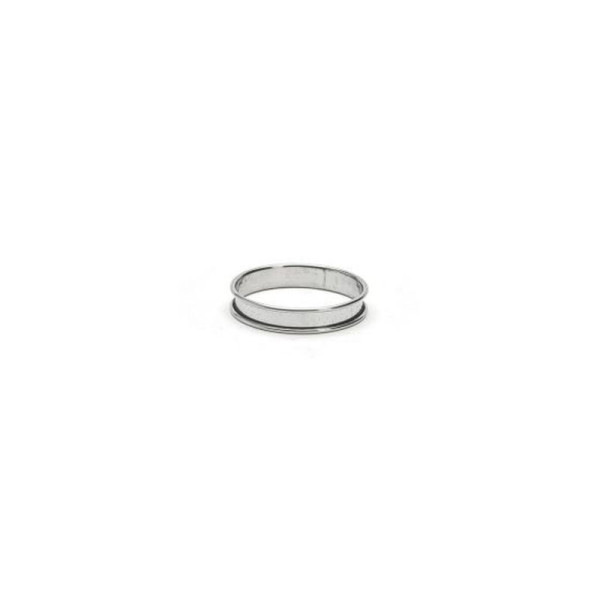 Cercle à tarte DE BUYER en inox perforé 10cm hauteur 2cm