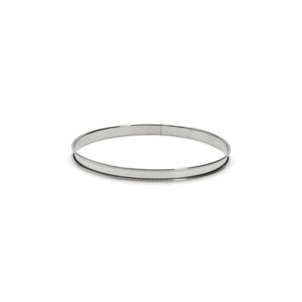 Cercle à tarte DE BUYER en inox perforé 24cm hauteur 2cm
