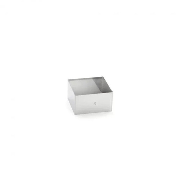 Cercle à tarte carré DE BUYER en inox hauteur 4.5cm - 3 tailles