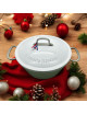 Cocotte en fonte LA COCOTTE FRANCAISE 26cm Blanc neige des massifs pyrénéens