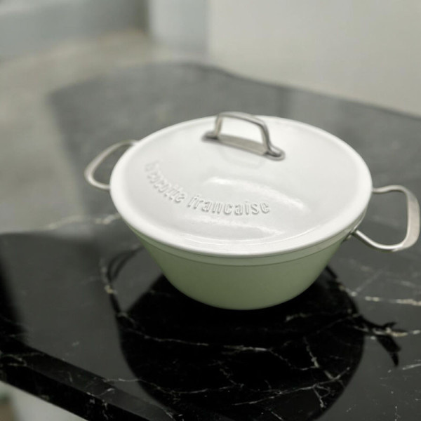 Cocotte en fonte LA COCOTTE FRANCAISE 26cm Blanc neige des massifs pyrénéens
