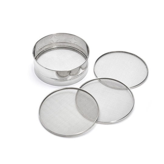 Tamis DE BUYER en inox avec 4 mailles interchangeables