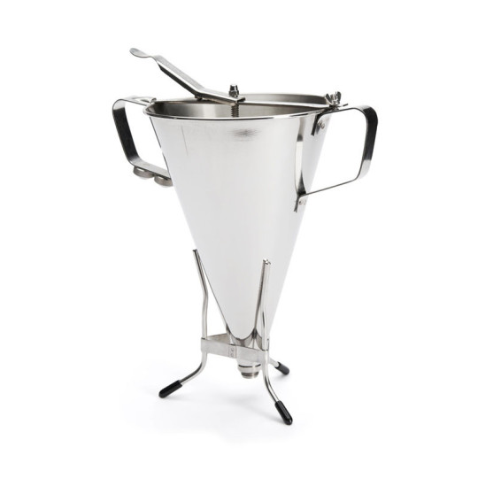 Entonnoir à piston DE BUYER en inox Kwik Max 3.3L avec pied
