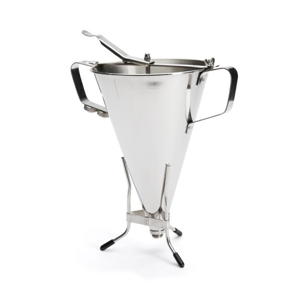 Entonnoir à piston DE BUYER en inox Kwik Max 3.3L avec pied