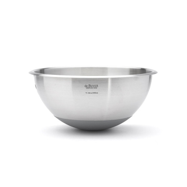 Bassine demi-sphérique DE BUYER cul de poule en inox - 4 tailles