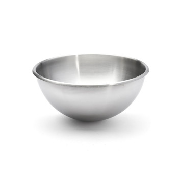 Bassine demi-sphérique DE BUYER en inox bord roulé ouvert - 2 tailles