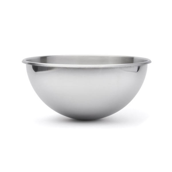 Bassine demi-sphérique DE BUYER en inox bord roulé ouvert - 2 tailles