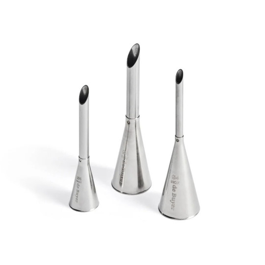 Lot de 3 douilles à garnir DE BUYER en inox