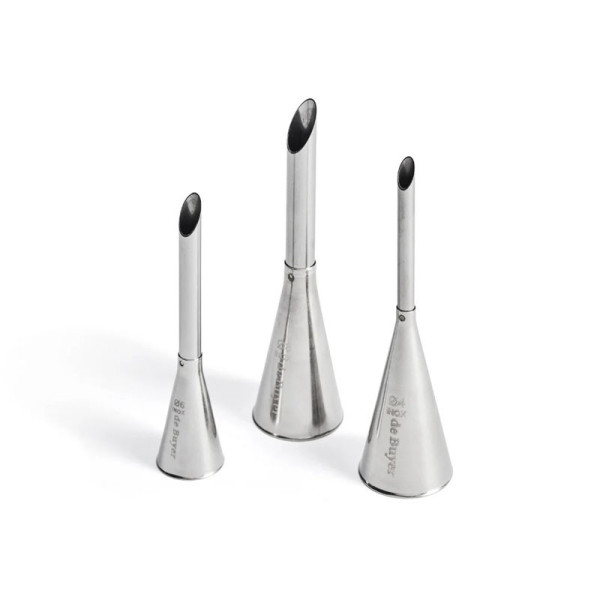 Lot de 3 douilles à garnir DE BUYER en inox