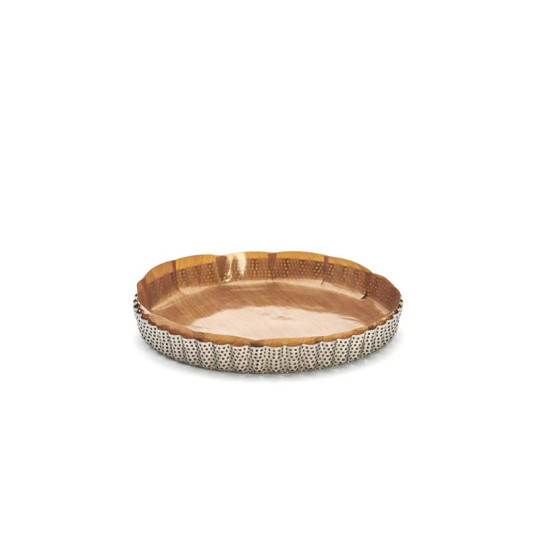 Moule à tarte DE BUYER cannelé en inox à fond amovible 24cm