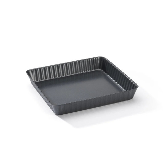 Moule à tarte carré DE BUYER fond amovible en acier antiadhésif - 2 tailles