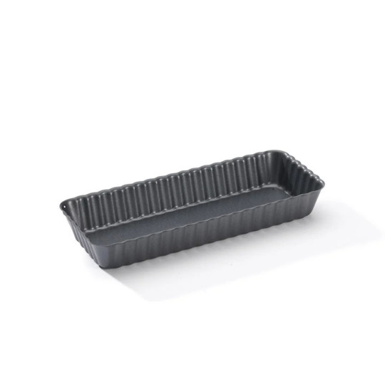 Moule à tarte rectangulaire DE BUYER fond amovible en acier antiadhésif - 2 tailles