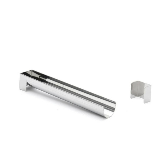 Gouttière à bûche ronde DE BUYER en inox - 3 tailles