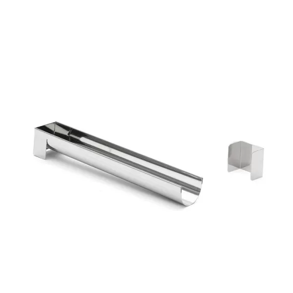 Gouttière à bûche ronde DE BUYER en inox - 3 tailles