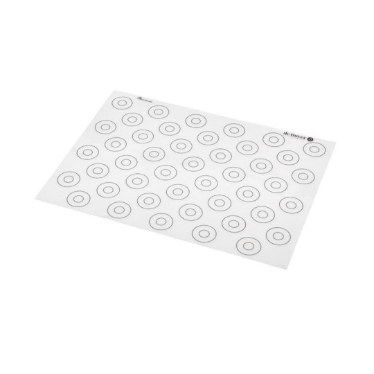 Tapis de cuisson DE BUYER antiadhésif en silicone spécial macarons 40x30cm