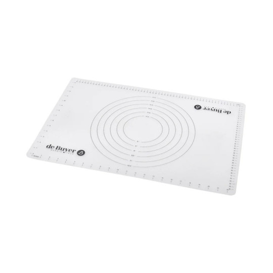 Tapis de préparation et de cuisson DE BUYER antiadhésif en silicone avec marquages 60x40cm