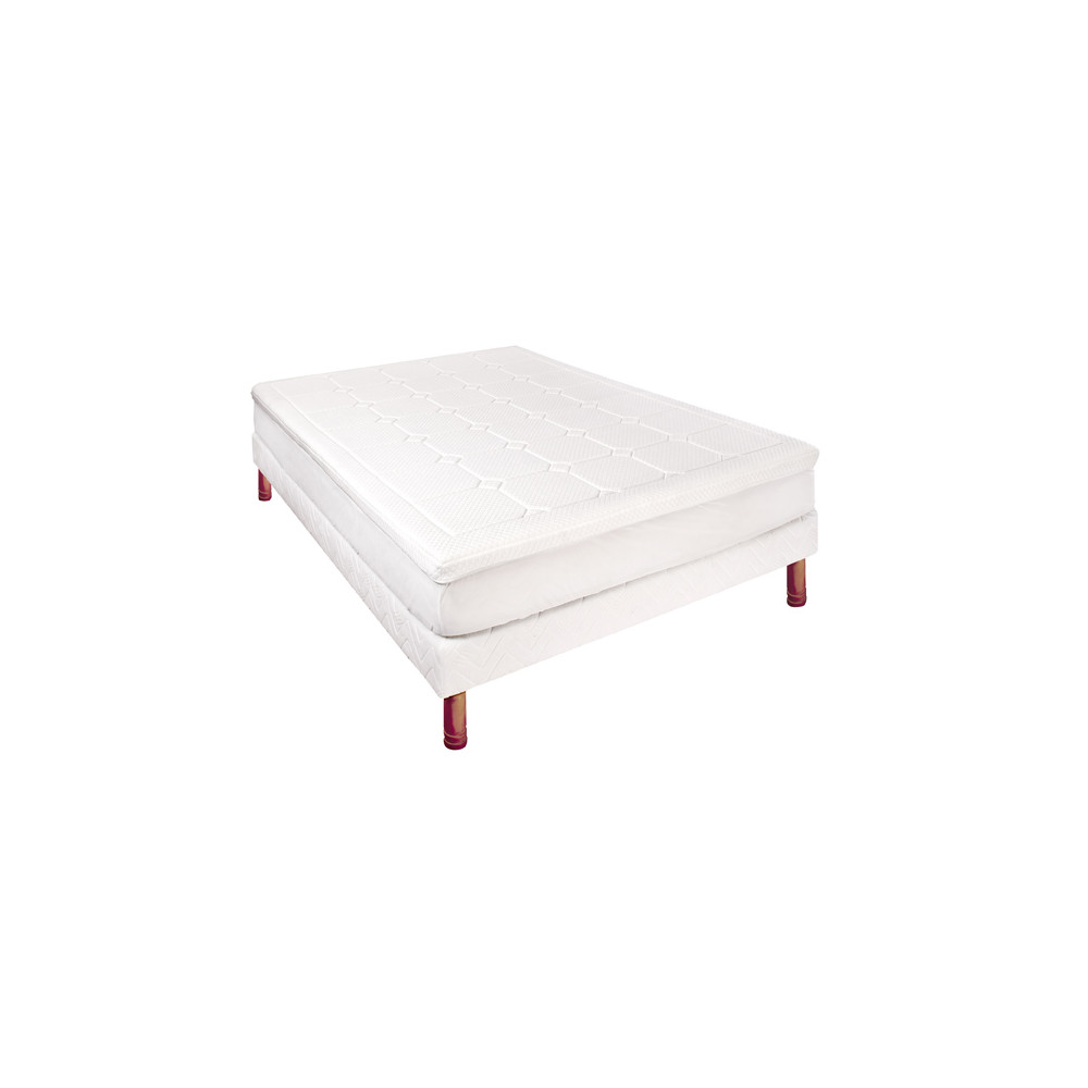 Lot De 2 Surmatelas Lestra Fjord 80x200 Cm - Mousse Mémoire De Forme, Moelleux, Blanc