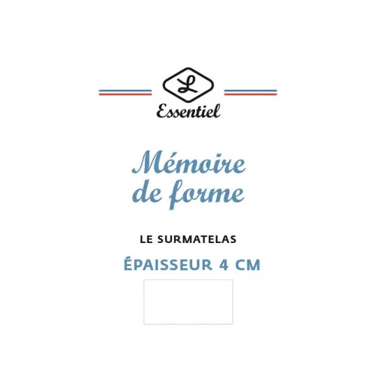 Surmatelas LESTRA Essentiel Mémoire de forme - 5 tailles