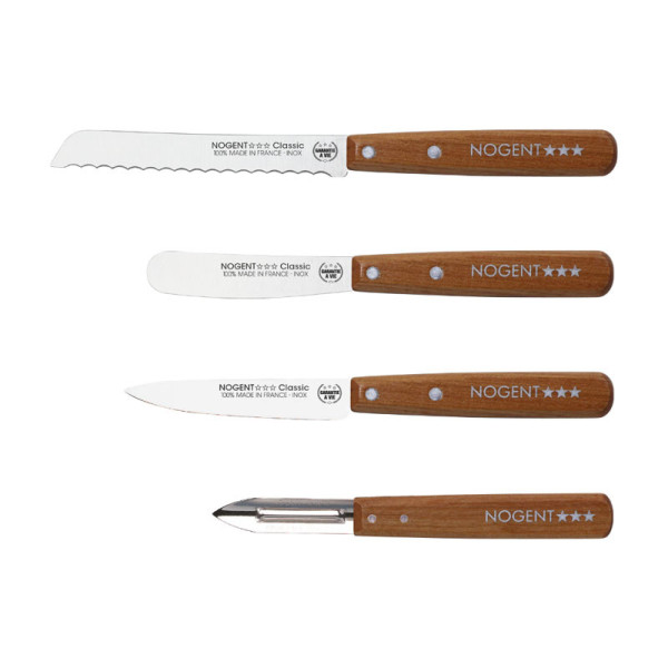 Coffret Chefs Apéro Cerisier NOGENT 4 pièces couteaux