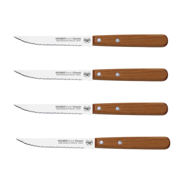 Coffret Chefs Table Steak Cerisier NOGENT 4 pièces couteaux