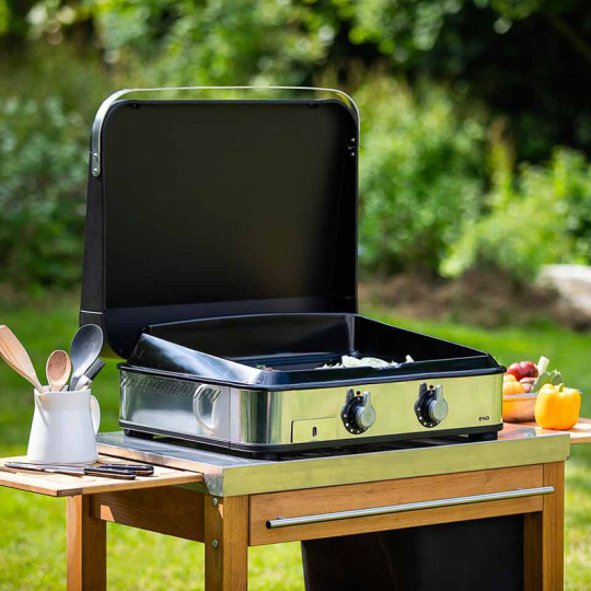 Plancha gaz ENO Enosign 65cm 2 brûleurs - 2 coloris