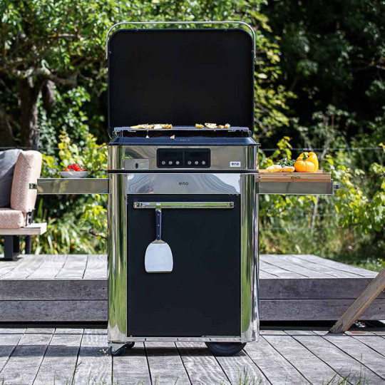 Combo Plancha électrique chariot ENO Enosign 65cm inox