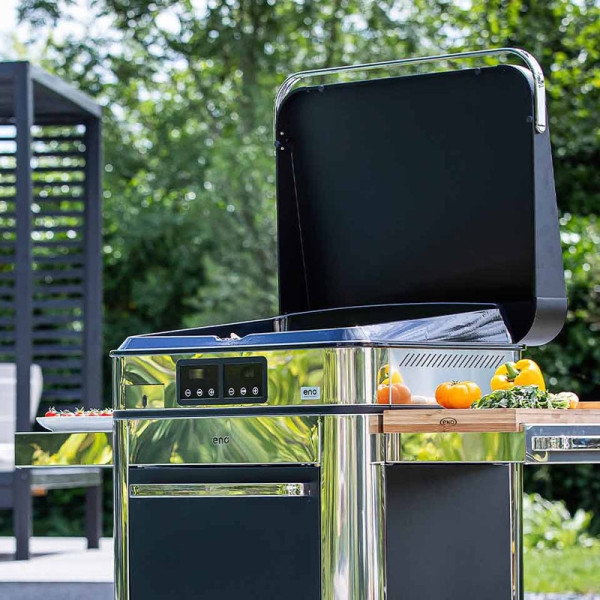 Combo Plancha électrique chariot ENO Enosign 65cm inox