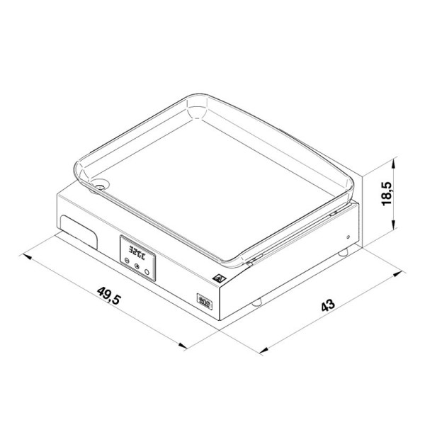 Plancha électrique ENO Initial 50cm inox
