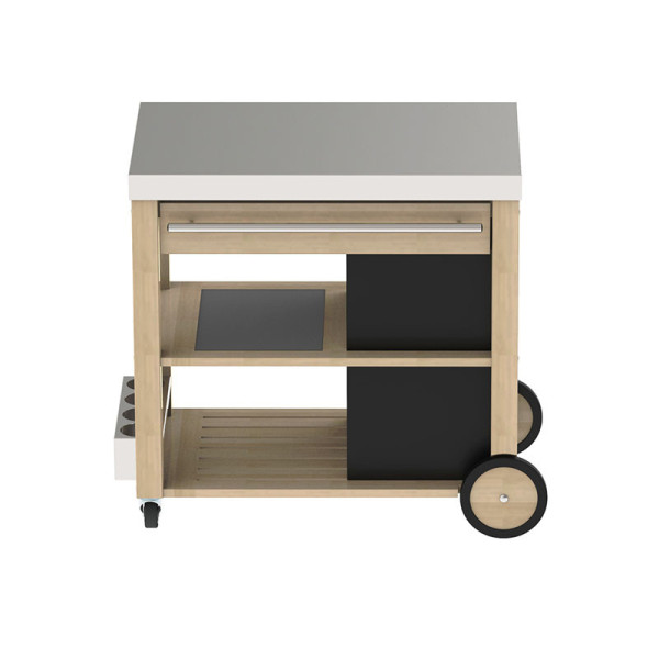Chariot Mobilot pour plancha ENO bois et inox