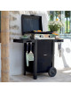 Combo plancha gaz chariot ENO Initial 50cm 2 brûleurs inox noir
