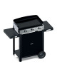 Combo plancha gaz chariot ENO Initial 65cm 3 brûleurs inox noir