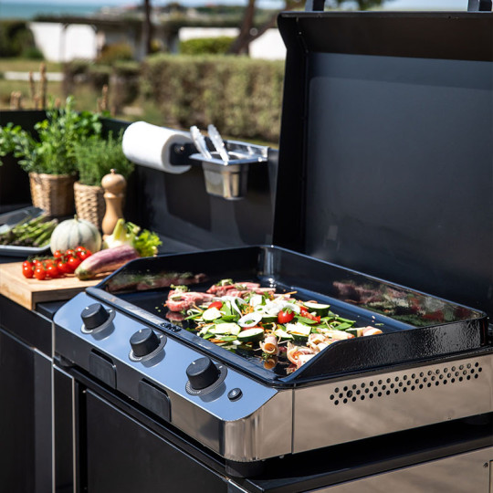 Plancha gaz ENO Fusion 75cm 3 brûleurs - 2 coloris