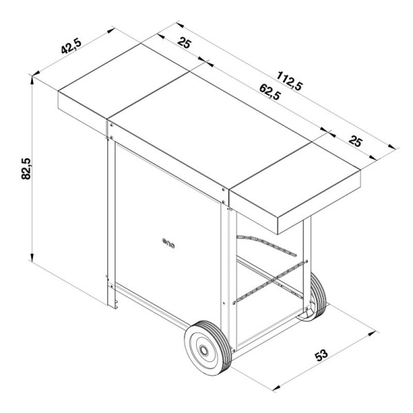 Chariot Oscar pour plancha ENO - 2 coloris