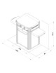 Combo plancha gaz chariot ENO Enosign 65cm 2 brûleurs - 3 coloris