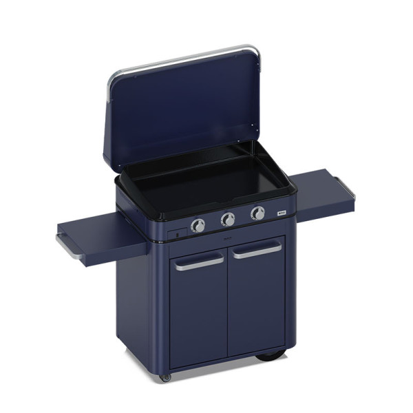 Combo plancha gaz chariot ENO Enosign 80cm 3 brûleurs - 3 coloris
