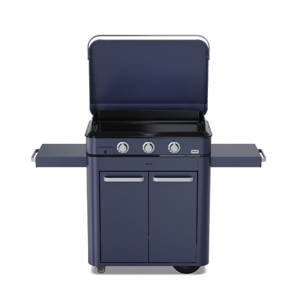 Combo plancha gaz chariot ENO Enosign 80cm 3 brûleurs - 3 coloris