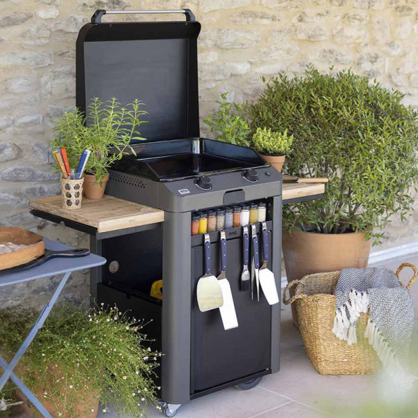 Combo plancha gaz chariot ENO Fusion 60cm 2 brûleurs - 2 coloris