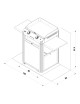 Combo plancha gaz chariot ENO Fusion 60cm 2 brûleurs - 2 coloris