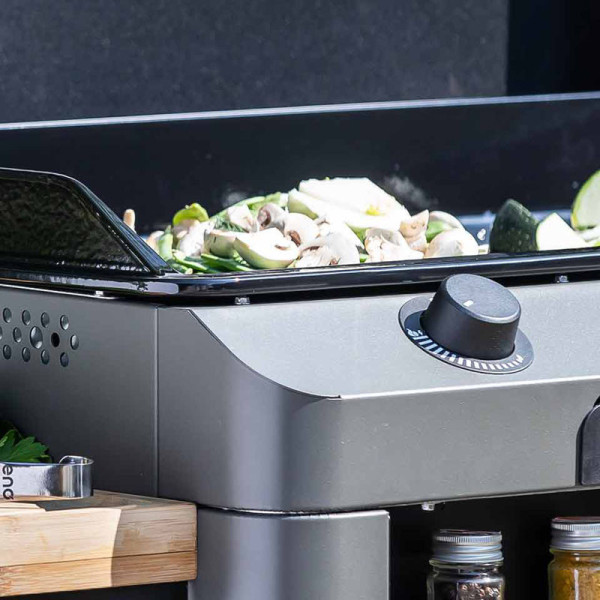 Combo plancha gaz chariot ENO Fusion 75cm 2 brûleurs - 2 coloris