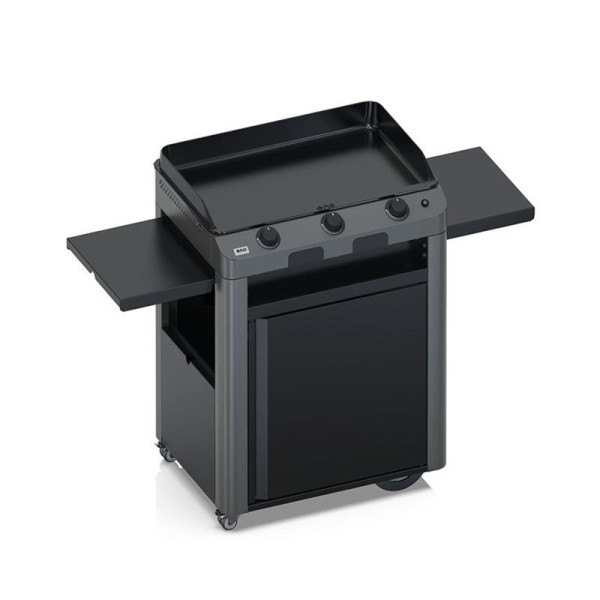 Combo plancha gaz chariot ENO Fusion 75cm 2 brûleurs - 2 coloris