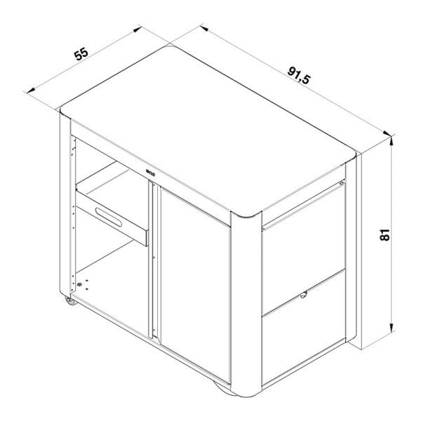 Chariot Achille avec porte pour plancha ENO - 3 coloris